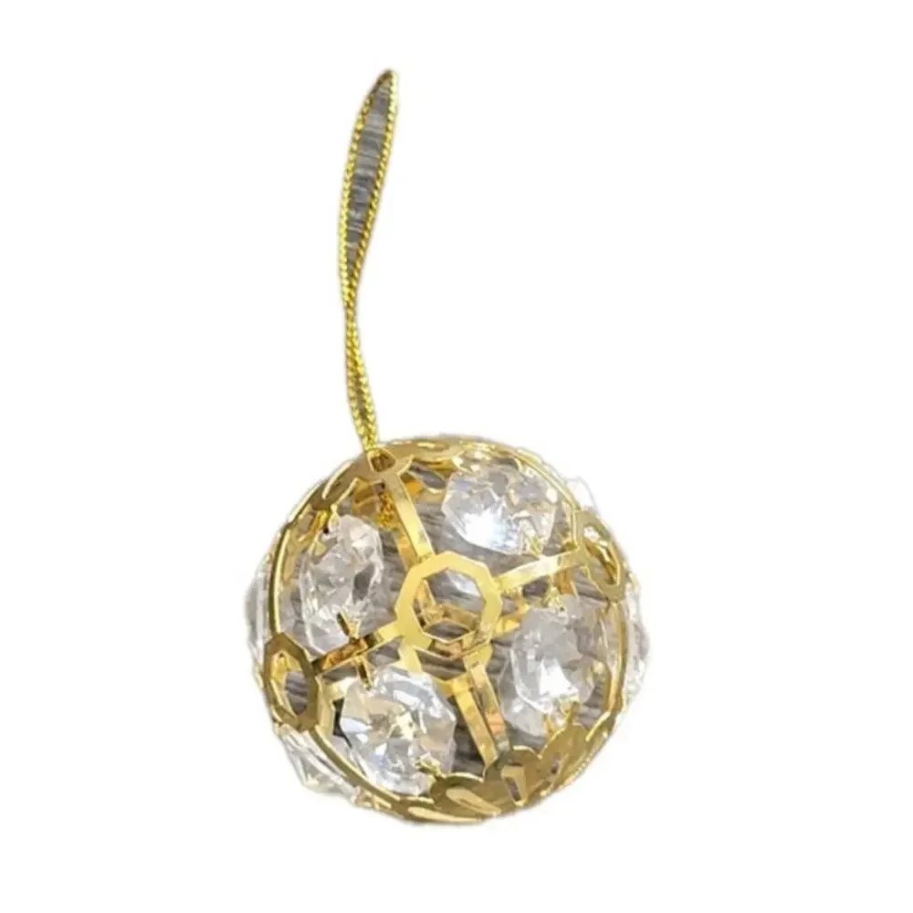 Vintage Finial Chandelier Christmas Ornaments Lot of 4 MCM Amber Gold‎